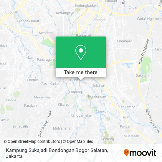 Kampung Sukajadi Bondongan Bogor Selatan map