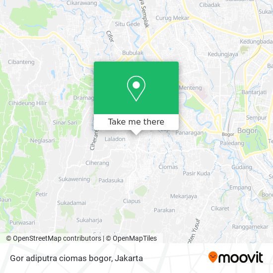 Gor adiputra ciomas bogor map