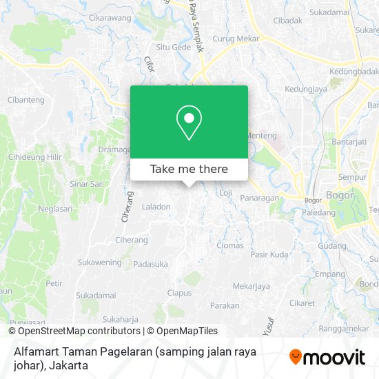 Alfamart Taman Pagelaran (samping jalan raya johar) map