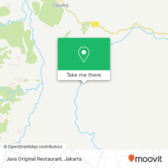 Java Original Restaurant map