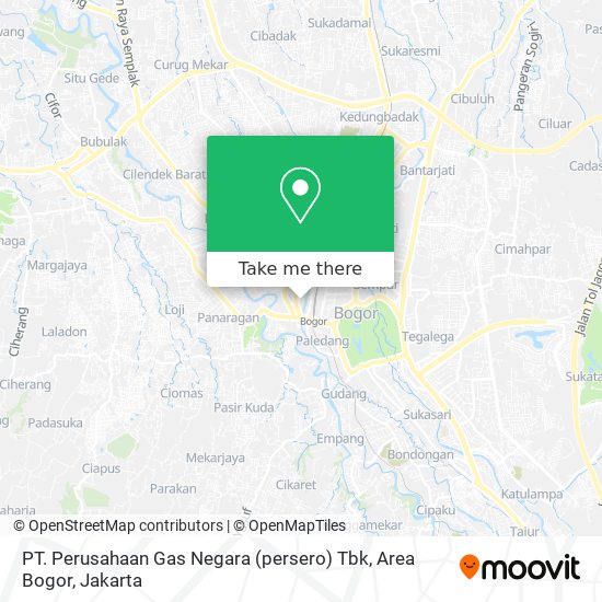 PT. Perusahaan Gas Negara (persero) Tbk, Area Bogor map