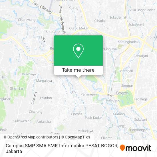 Campus SMP SMA SMK Informatika PESAT BOGOR map