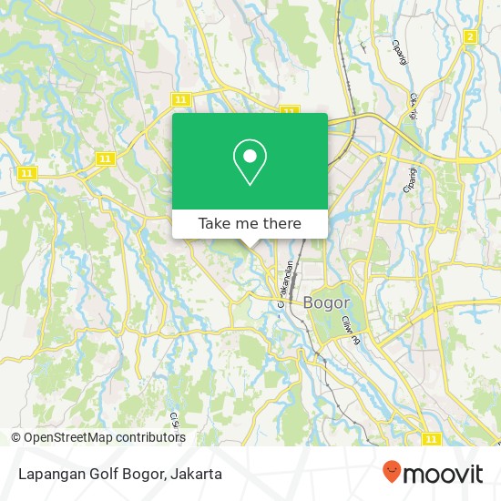 Lapangan Golf Bogor map