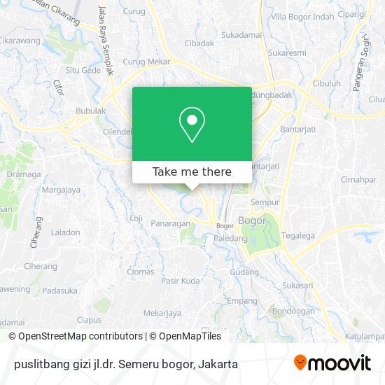 puslitbang gizi jl.dr. Semeru bogor map