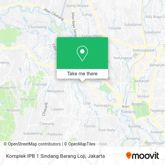 Komplek IPB 1 Sindang Barang Loji map