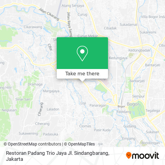 Restoran Padang Trio Jaya Jl. Sindangbarang map