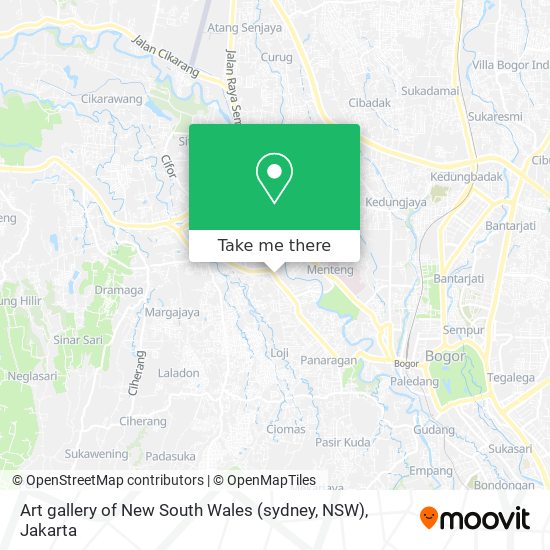 Art gallery of New South Wales (sydney, NSW) map