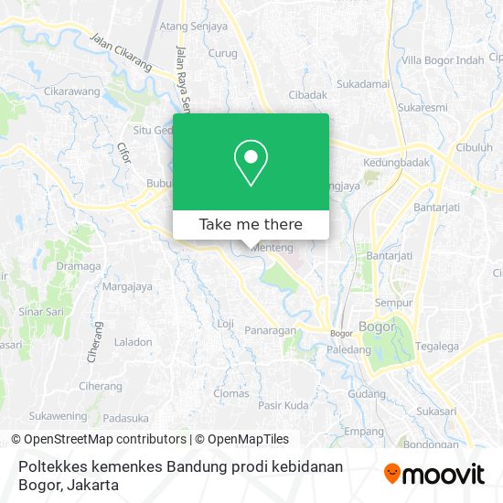 Poltekkes kemenkes Bandung prodi kebidanan Bogor map