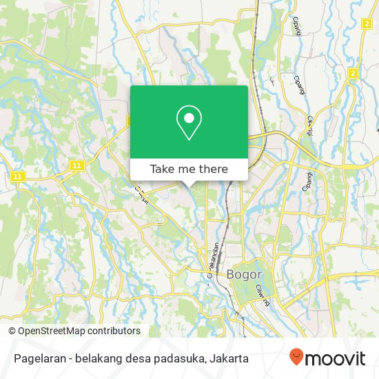 Pagelaran - belakang desa padasuka map