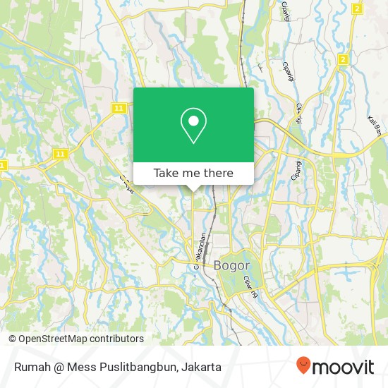 Rumah @ Mess Puslitbangbun map