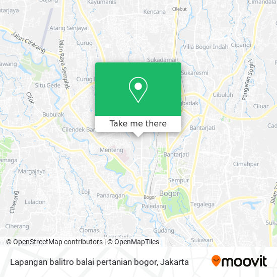 Lapangan balitro balai pertanian bogor map