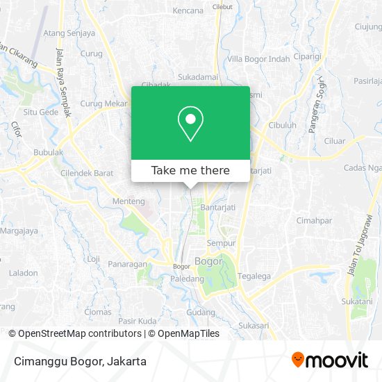 Cimanggu Bogor map