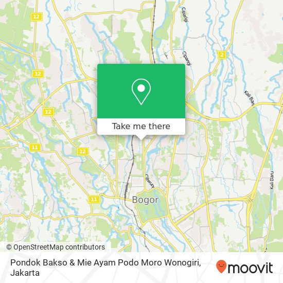 Pondok Bakso & Mie Ayam Podo Moro Wonogiri map