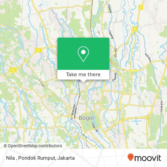 Nila , Pondok Rumput map