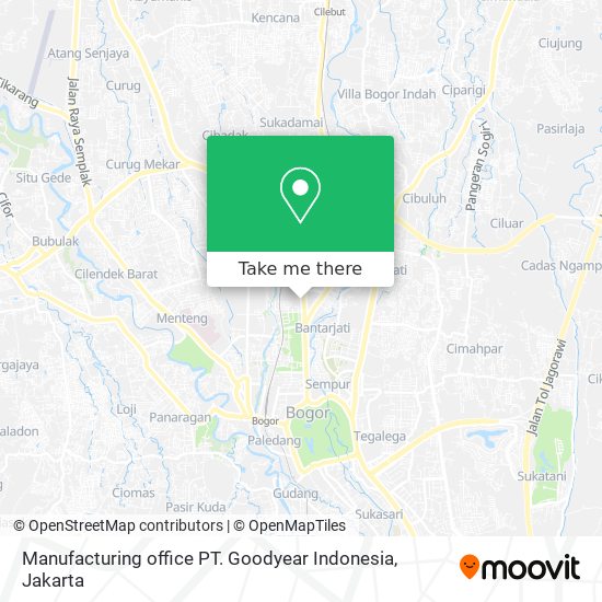 Manufacturing office PT. Goodyear Indonesia map