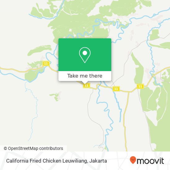 California Fried Chicken Leuwiliang map