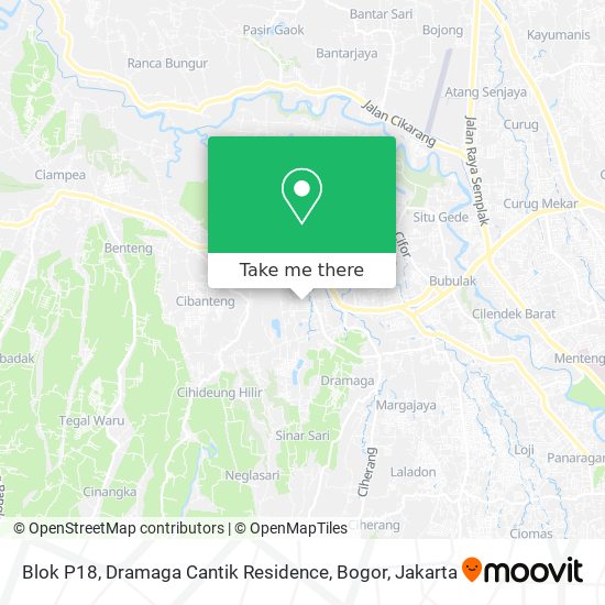 Blok P18, Dramaga Cantik Residence, Bogor map