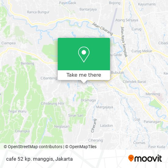 cafe 52 kp. manggis map