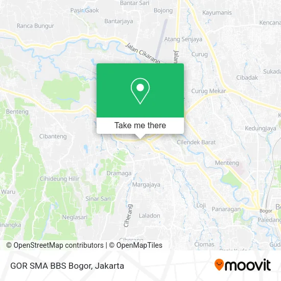 GOR SMA BBS Bogor map