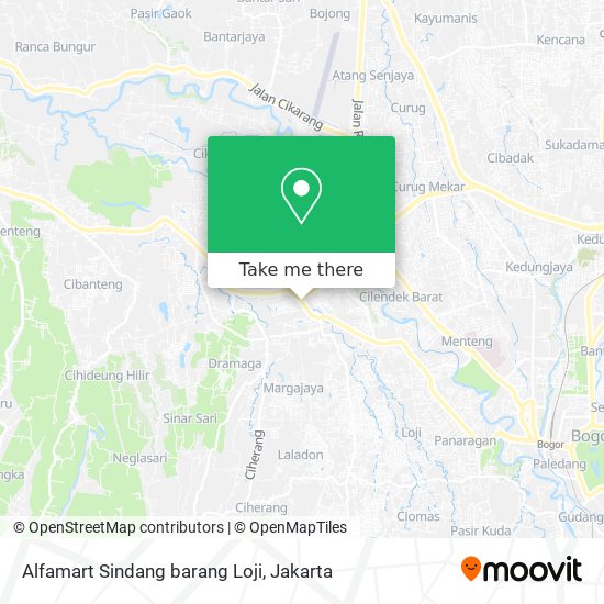 Alfamart Sindang barang Loji map