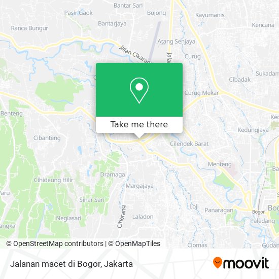 Jalanan macet di Bogor map