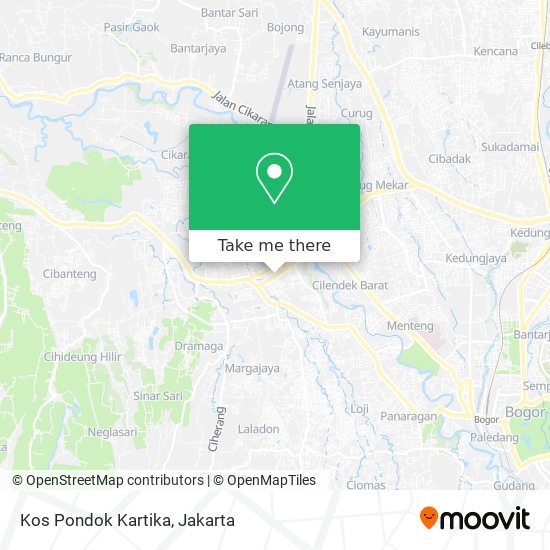 Kos Pondok Kartika map
