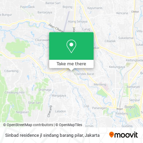 Sinbad residence jl sindang barang pilar map