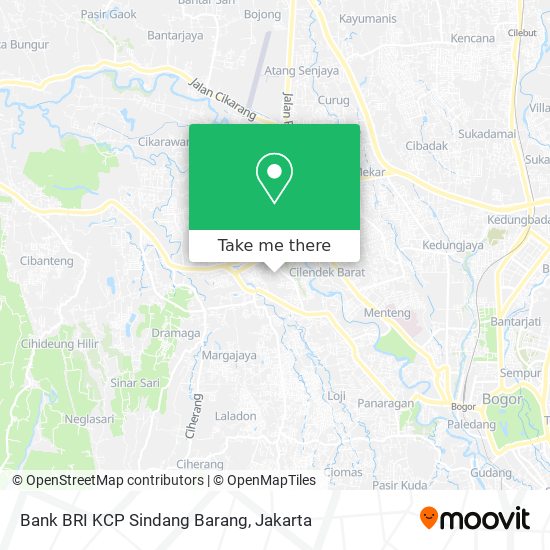 Bank BRI KCP Sindang Barang map