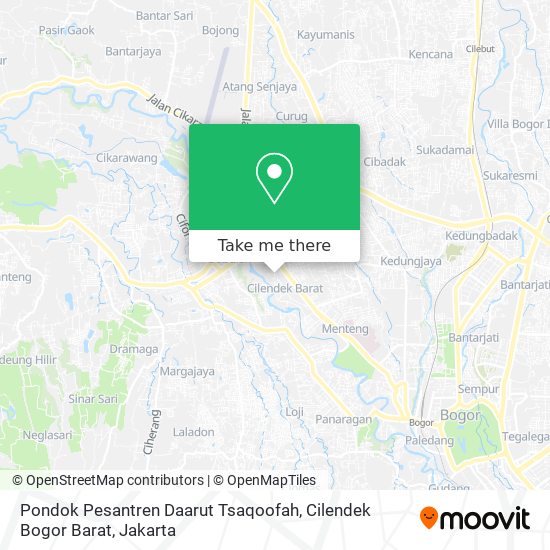 Pondok Pesantren Daarut Tsaqoofah, Cilendek Bogor Barat map