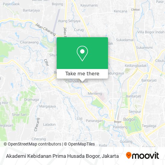 Akademi Kebidanan Prima Husada Bogor map