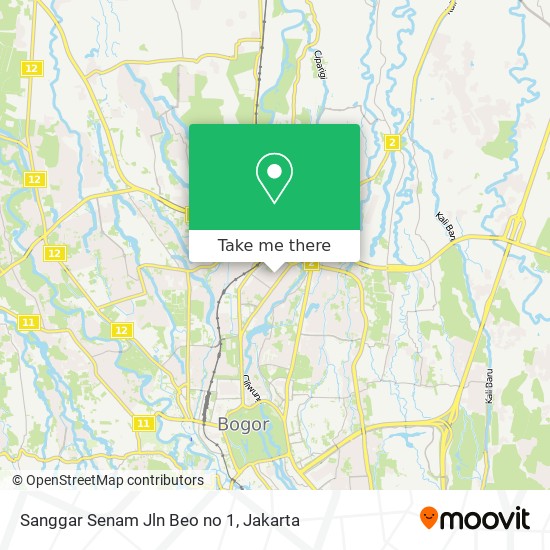 Sanggar Senam Jln Beo no 1 map