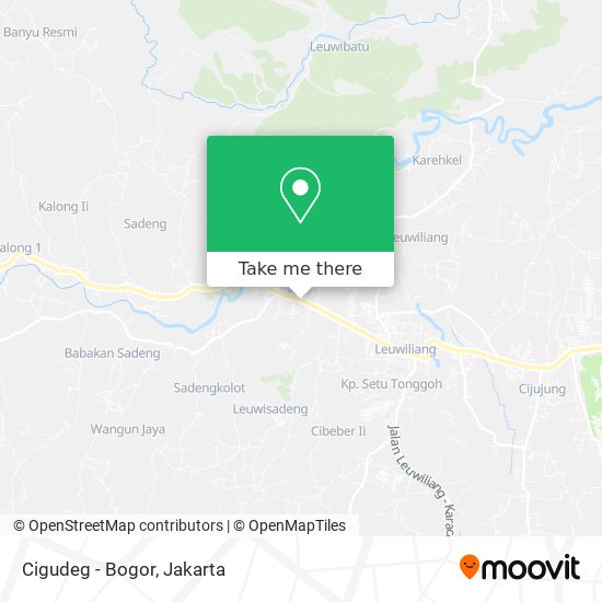 Cigudeg - Bogor map