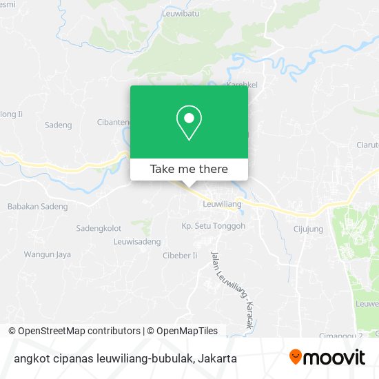 angkot cipanas leuwiliang-bubulak map