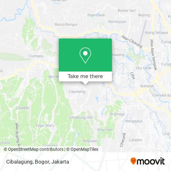 Cibalagung, Bogor map
