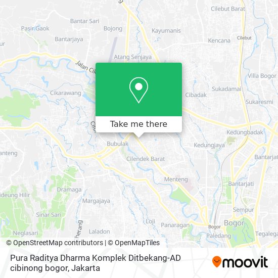Pura Raditya Dharma Komplek Ditbekang-AD cibinong bogor map