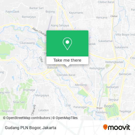 Gudang PLN Bogor map