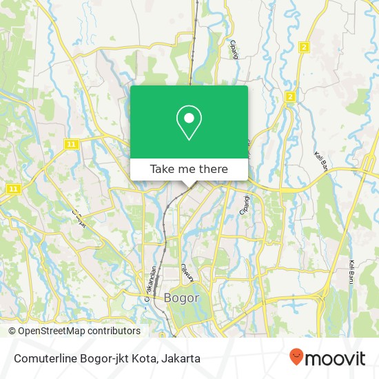 Comuterline Bogor-jkt Kota map