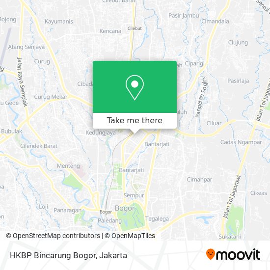 HKBP Bincarung Bogor map