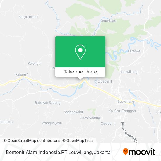 Bentonit Alam Indonesia.PT Leuwiliang map