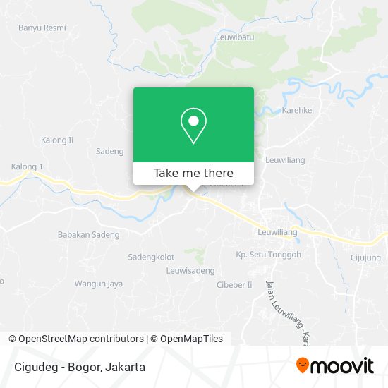 Cigudeg - Bogor map