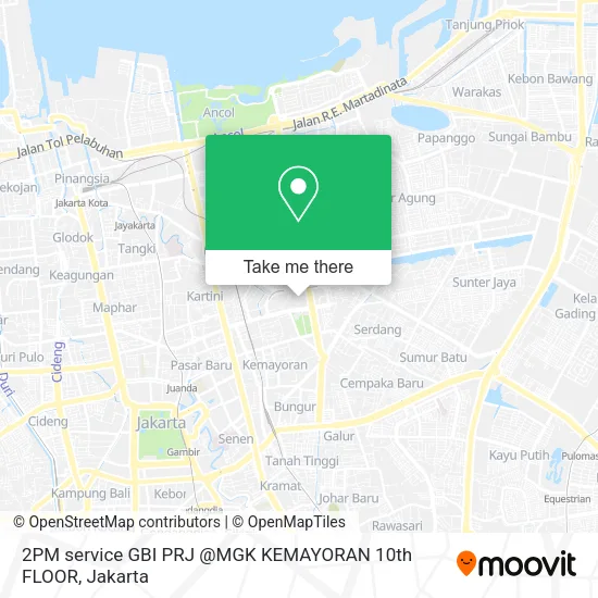 2PM service GBI PRJ @MGK KEMAYORAN 10th FLOOR map