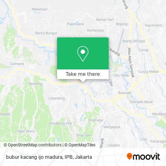 bubur kacang ijo madura, IPB map