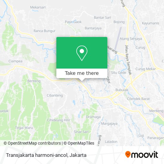Transjakarta harmoni-ancol map