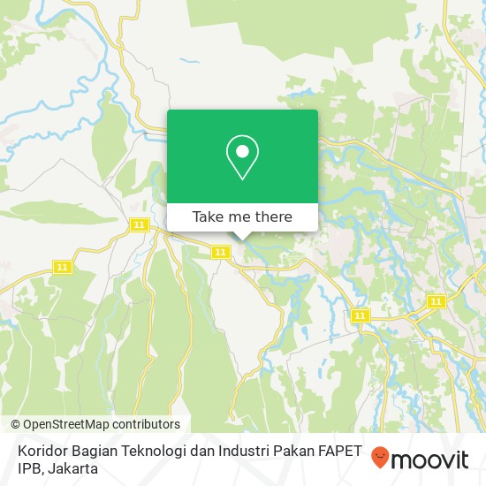 Koridor Bagian Teknologi dan Industri Pakan FAPET IPB map