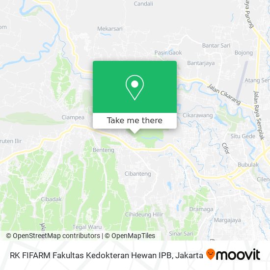 RK FIFARM Fakultas Kedokteran Hewan IPB map