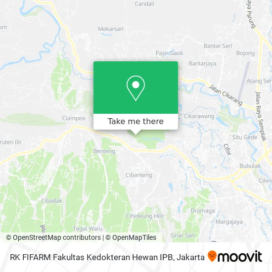 RK FIFARM Fakultas Kedokteran Hewan IPB map