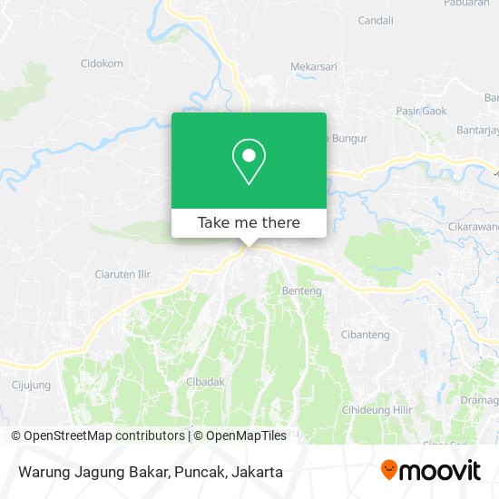 Warung Jagung Bakar, Puncak map