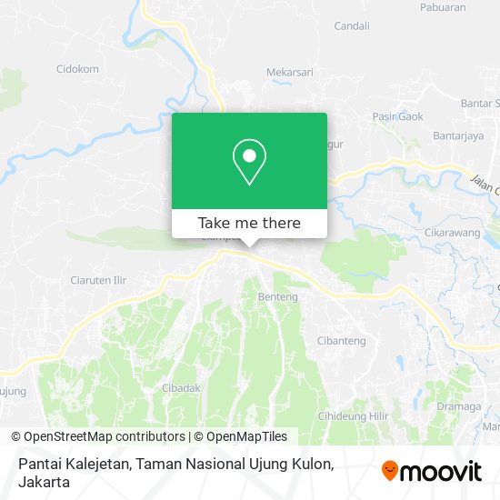 Pantai Kalejetan, Taman Nasional Ujung Kulon map