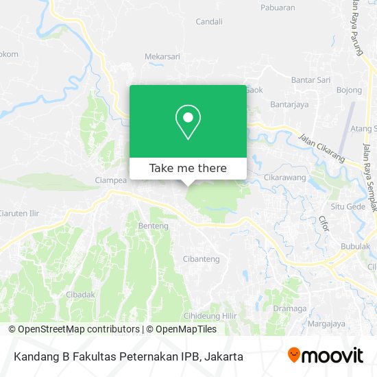 Kandang B Fakultas Peternakan IPB map