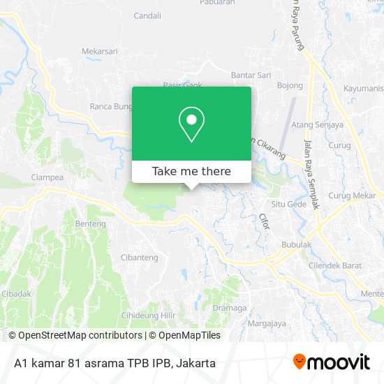 A1 kamar 81 asrama TPB IPB map